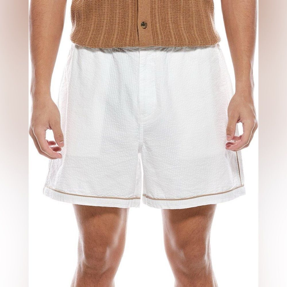 Todd Snyder Tipped Seersucker Beachcomber Shorts